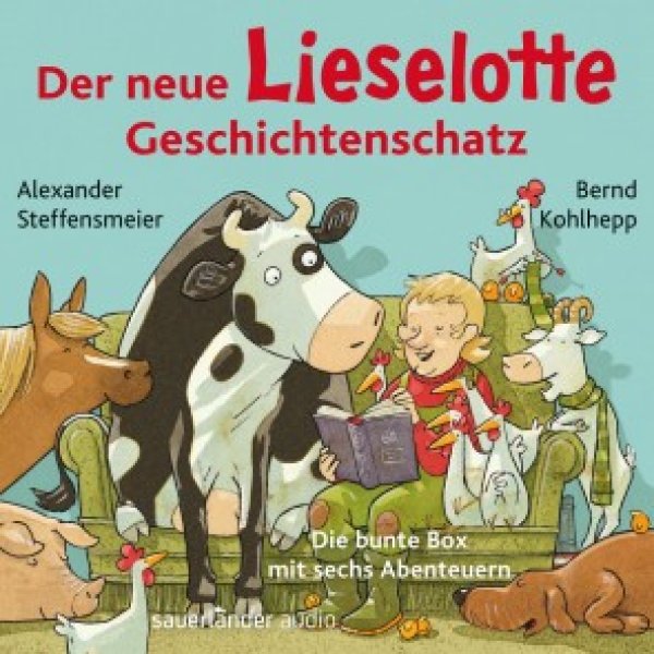 Buchcover: Der neue Lieselotte Geschichtenschatz - Die bunte Box mit sechs Abenteuern - Hörbücher von Kuh Lieselotte