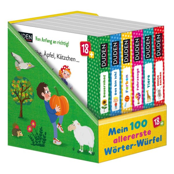 Buchcover: Duden 18+: 100 allererste Wörter-Würfel
